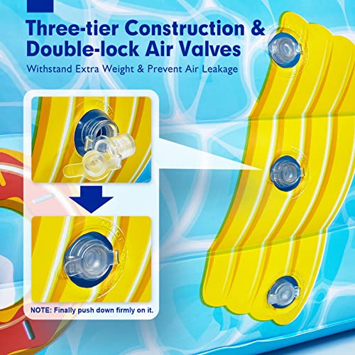 Inflatable Pool SELF Inflating Blow up Pool 118" x 72" x 20" Large