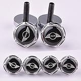 4 Pcs Separate Chrome LICENSE PLATE FRAME Bolt Screws For Mini Cooper