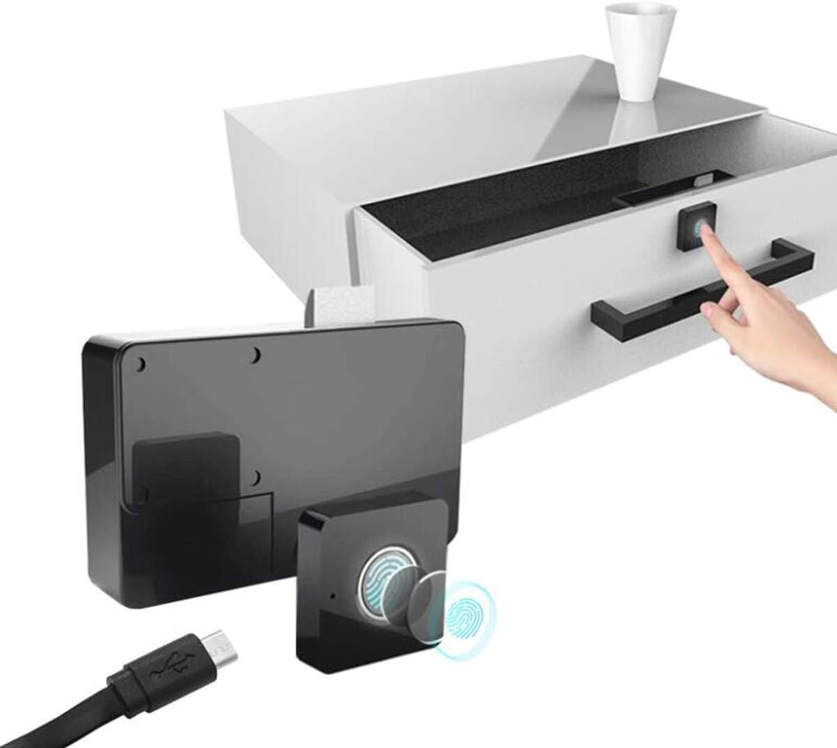 Drawer Intelligent Electronic Lock Smart Fingerprint Cabinet Lock Semiconductor Biometric Cupboard Locks For File Cabinet Office Cabinet Cashier Ark Etc Amazon Ca Home Kitchen