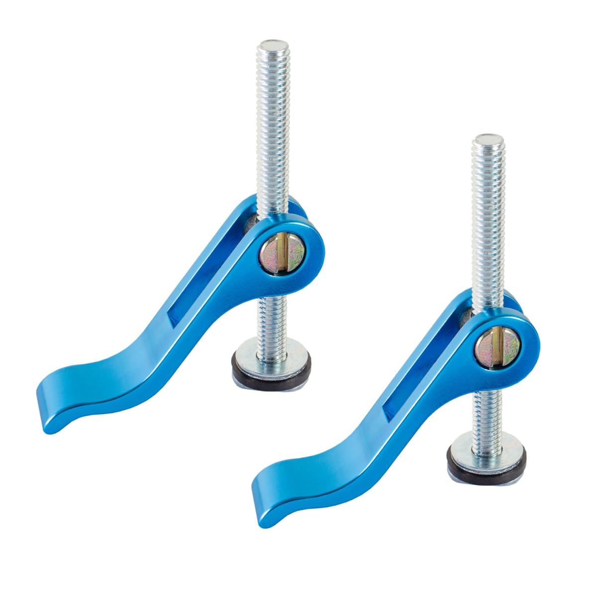 POWERTEC 2PK, 5/16”-18 Cam Clamp, Lever Clamp w/ 3" T Track Bolts, T Track clamp for Drill Press, Router Table, Work Bench, CNC Machine, Miter Saw, T Track Accessories for Woodworking (71165)