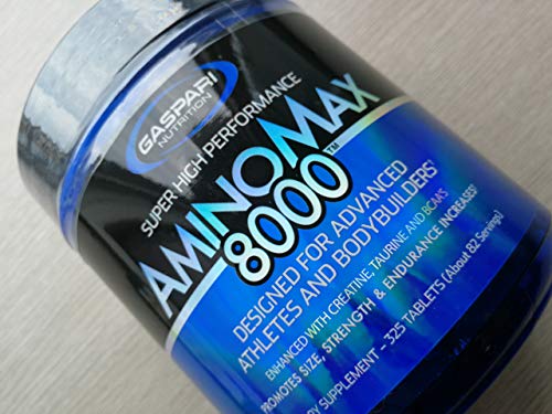 Gaspari-Nutrition-Amino-Max-8000-Package-of-1-x-325-Tablets--BCAA-Creatine-Monohydrate--Taurine--Glutamine-Micellar-Casein