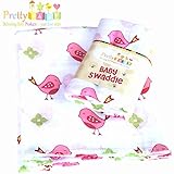 1 Soft & Breathable Baby Swaddle For Deeper Sleep. Multi Use Muslin Cotton Receiving, Swaddling Blanket, Nursing, Car Seat Cover. A Shower, Christmas Gifts. Baby Swaddle Blanket.