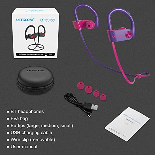 6 LETSCOM+Headphones+Waterproof+Sweatproof+Cancelling