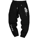 RoseSeek Men's Baggy Sweatpants Floral Graphic Casual Gym Workout Athletic Track Sweat Pants Joggers
