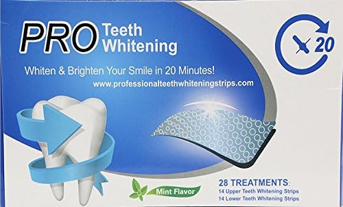 Professional Teeth Whitening Strips - Dentist Recommended BrightStrips - 28 Whitestrips - Individually Wrapped Travel Friendly - New Improved 14 Day Formula - Compared to Crest Colgate