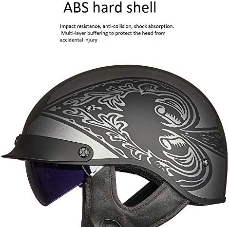 メーカー直販感謝価格 半帽ハーフヘルメットオープンフェイスヘルメットビルトインゴーグルクイックリリースオートバイヘルメットdot Ece認定クルーザー チョッパースケートボードモペットジェットヘルメット 1年保証