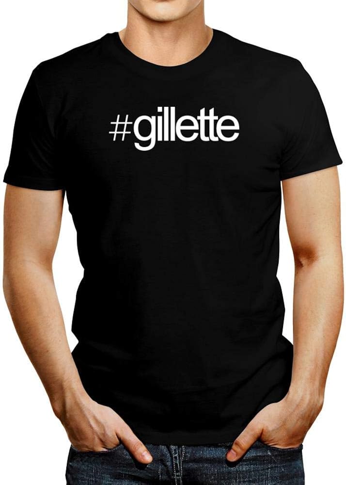 Idakoos Hashtag Gillette Bold Text T-Shirt