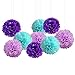 Kreatwow Mermaid Party Supplies & Party Decorations for Girls Birthday Party, Baby Shower, Bridal Shower Decorations 76 Pack