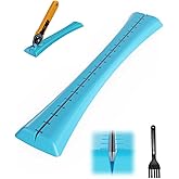 Linear Rotary Blade Sharpener, Rotary Cutter Sharpener for 45mm and 60mm Blades, Manual Rotary Sharpener Tool made of 2 Diamond-Coated Sharpening Stones for Blade Repair, with Clean brush