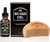 Suave Grooming Beard Oil and Beard Comb - The Best Beard Oil and Beard Conditioner Softener in One for Beard Care. Beard Comb Kit Includes The Best Beard Oils to Promote Beard Growth. 1oz Bottle.