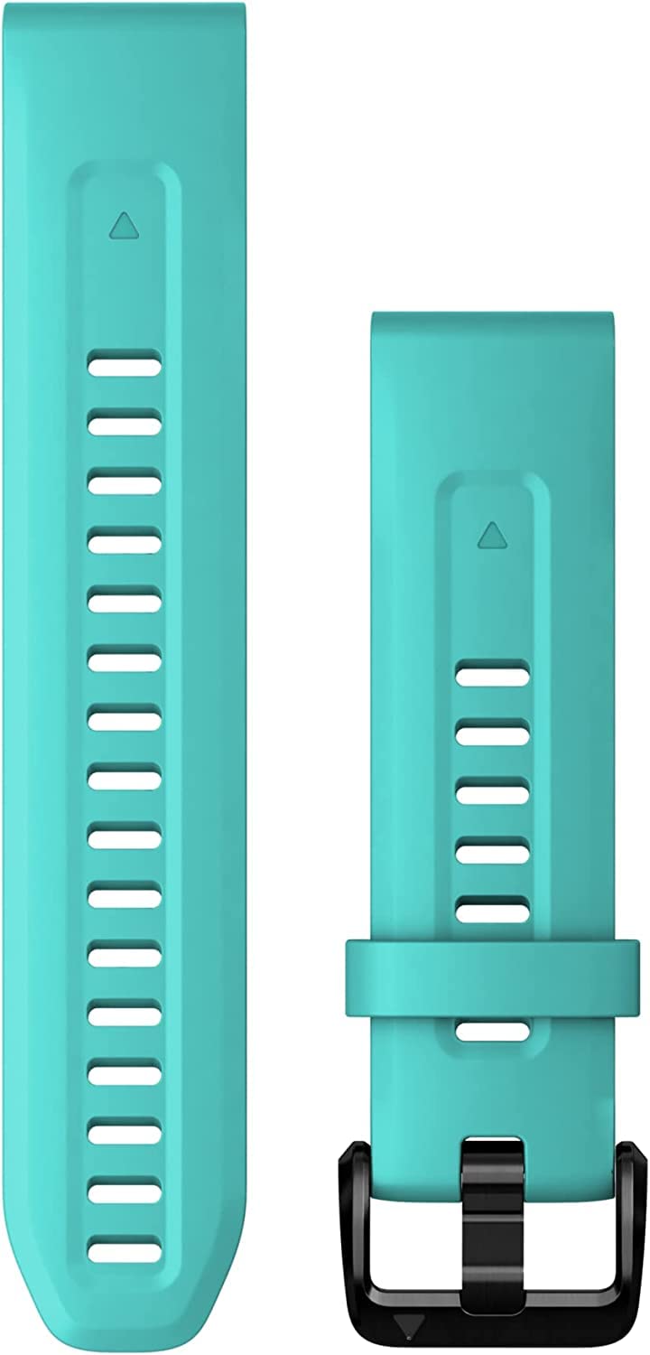 Garmin QuickFit Watch Bands (20mm), suitable for selected fēnix-, epix-, Descent-, D2-, Instinct- and Approach series smartwatches, Original accessory, Silicone, Aqua — image 1