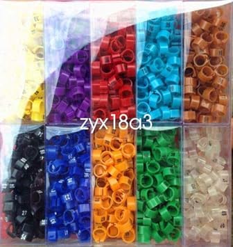 FidgetGear 100 Stück nummerierte Erwachsene Vögel Ente Huhn Beinbänder Clip offen Taubenringe 12 mm