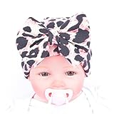 Baby Hats,Canserin Newborn Hospital Leopard Flower Hat (Pink)