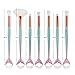 Mermaid Makeup Eye Brushes Set Cinidy 15pcs 3D Mermaid Eye Brush Cosmetic Brushes Eyeshadow Eyeliner Blending Pencil Makeup Brush Beauty Tools