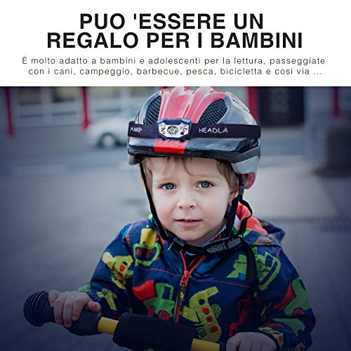 LED Head Torch, LETOUR Rechargeable Head Torch Lightweight Gesture Sensing 5 Modes, IP65 Waterproof 350LM USB Head Torch for Camping, Hiking, Jogging, Fishing, DIY