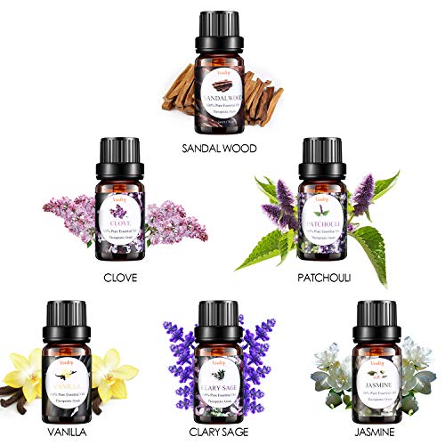 Essential Oils Set, VSADEY Aromatherapy Essential Oil Kit for Diffuser, Humidifier, Massage, Skin Care - Lavender, Eucalyptus, Peppermint, Sweet Orange, Tea Tree, Lemongrass, Bergamot (26 x 5ml)