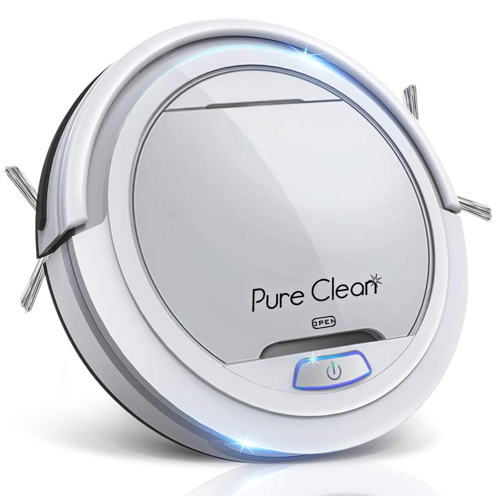 Photo 1 of SereneLife Pure Clean Robot Vacuum Cleaner - Upgraded Lithium Battery 90 Min Run Time - Automatic Bot Self Detects Stairs Pet Hair Allergies Friendly Robotic Home Cleaning for Carpet Hardwood Floor