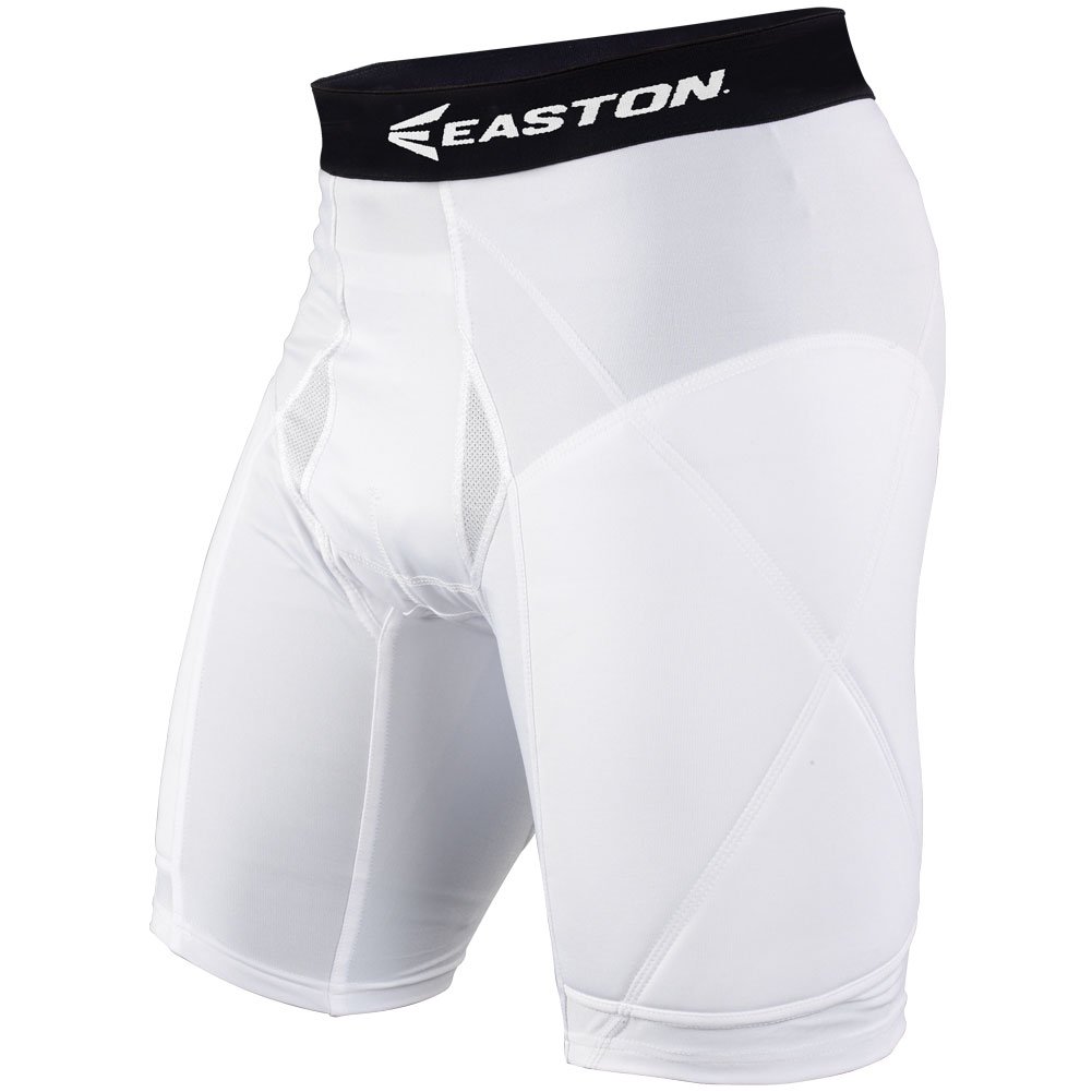 Easton | Pantalón corto deslizante de béisbol ELITE | Juventud | Medio | Blanco | Acolchado de espuma extra protector