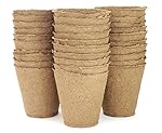Peat Pots for Plant Starters & Seedlings - Premium Organic Peat Moss Pots,100% Eco-Friendly & Biodegradable - Prevents Transplant Shock, - Enhanced Aeration - Bulk 30 Pack, 4" (4" 30 Pack)