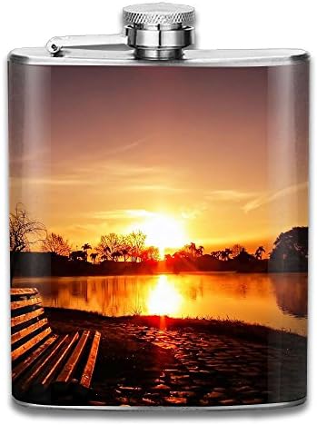 Sunset Scenery Wallpaper Gifts Top Shelf Flasks Stainless Steel Flask