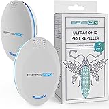 BRISON Ultrasonic Pest Repeller Plug-in Control (2-Pack) Electronic Insect Repellent Gets Rid Mosquito Bed Bugs Roach Spiders Fleas Mice Ants Fruit Fly