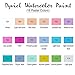 Dyvicl Watercolor Paint Set - 18 Pastel Colors, Portable Foldable Watercolor Travel Set with Brush, Christmas Gift for Artist, Kids & Adults Outdoor Painting