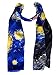 Salutto Women 100% Silk Scarves Van Gogh Painted Starry Night Scarf