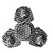 FIDGET DICE Hand Fidget Toy Spinners Stress Reducer with Ceramic Bearing (Black White Grid)