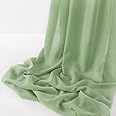 MLMW Sage Green Chiffon Fabric by The Yard 5 Yards 60" Wide Wedding Arch Draping Fabric Sheer Material for Party Backdrop Arch Ceiling Decor