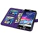 LG Aristo Case, LG Phoenix 3 Case, LG K8 2017 Case, LG Fortune Case, LK Luxury PU Leather Wallet Flip Protective Case Cover with Card Slots and Stand (Purple)