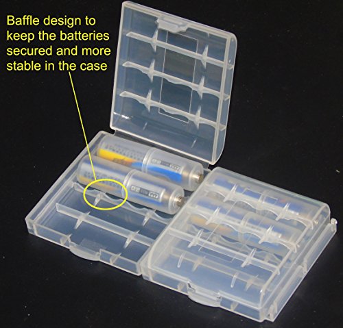 image for Lontenrea 10 PCS Transparent AA/AAA Battery Storage Case Box Holder an