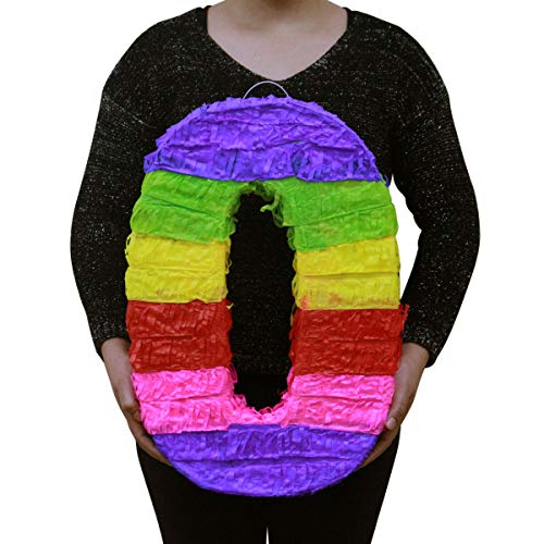 4 Colorful+Number+Zero+Pinata+Handmade