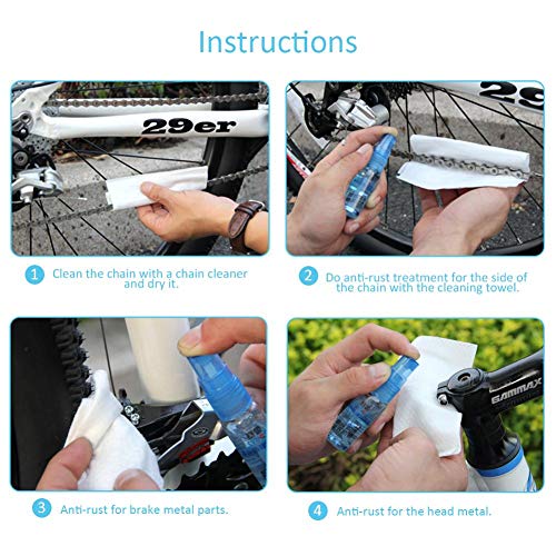blue--net Bicycle Chain Oil Lubricant, Bicycle Chain Lube Lubricant Spray for Lubricating & Protecting Moving Parts, Weather & Water Resistant, Antirust(20ml) - Thumbnail 5