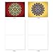 The Best Card Company - 10 Blank Note Cards Assortment (4 x 5.12 Inch) - Zen Patterns and Symbols, Bulk Boxed Set - Mandala Mania M3964