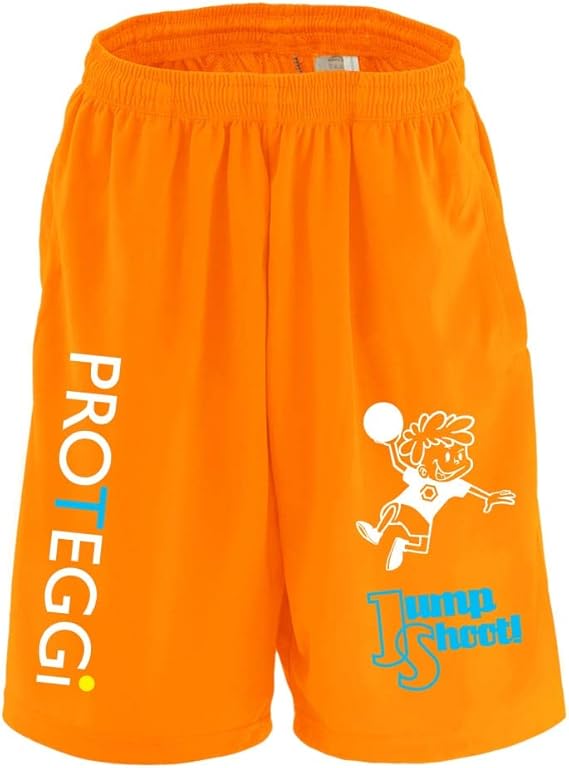 Amazon プロテッジ Proteggi カートゥーン風 ジャンプシュート ドライハーフパンツ ハンドボールハーフパンツ オリジナルプリント 通販