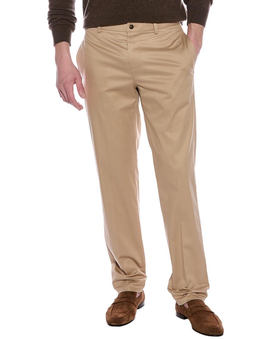 Brooks Brothers Men’s Regular Fit Stretch Lightweight Advantage Chino Pants, British Khaki, 40W x 30L