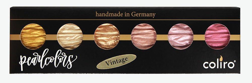 COLIRO Artist Mica Pearl Watercolor Paint, M780 Vintage (6 Color Set) by Finetec GmbH
