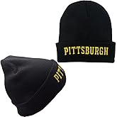 Classic Knit Beanie Cap Beanie for Men and Women, Soft Cuffed Winter Thick Hats Beanies Warm Knit Hats with Pom for Fans