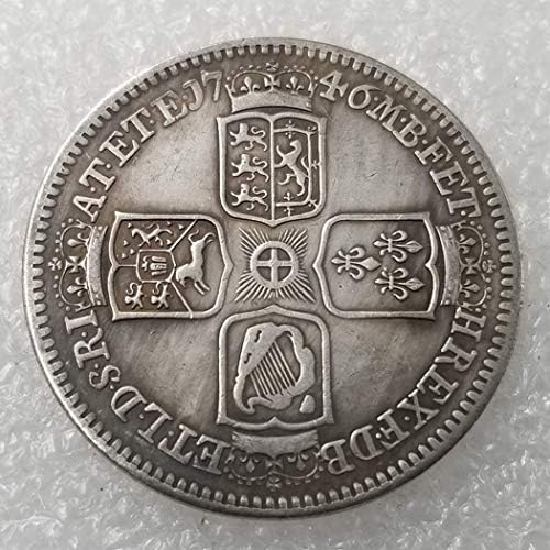 BoBoLing 1746 United Kingdom Old Coins - British Old Silver Coin-UK Old Coin Collecting - Silver Dollar Old Coin - Uncirculated/Collectable Condition