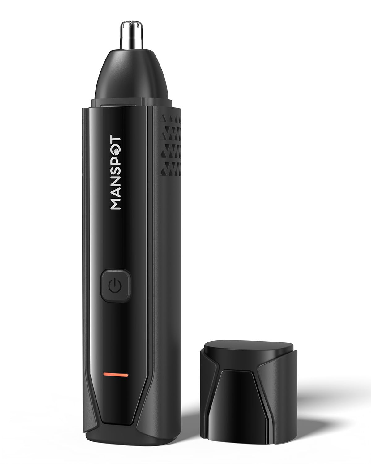 MANSPOT Nose & Ear Hair Trimmer for Men, 10000-RPM Electric Nose Trimmer for Men with Vacuum Cleaning System, IPX7 Waterproof, USB-C Charge, 90min Runtime,Magnetic Detachable Blade Head,Easy to Clean