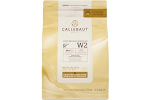 Callebaut Recipe No. W2 Finest Belgian White Chocolate With 28% Cacao, 22% Milk, 5.51 Pound