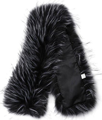 Vogueearth Winter Warm Faux Fur Hood Trim Scarf Ski Collar Coat
