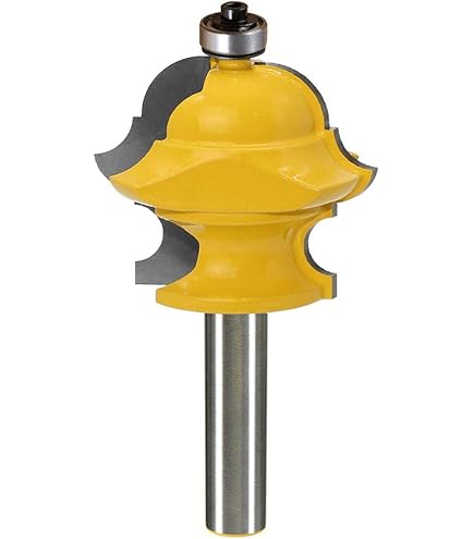 YONICO 5-Piece Router Bit Set For Furniture Molding - 1/2-Inch Shank Trim Woodworking Bits