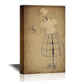 Retro Style Canvas Wall Art - Model - Vintage Style Giclee Print Gallery Wrap Modern Home Art | Ready to Hang - 12x18 inches