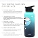 Simple Modern 32oz Water Bottle, Insulated Reusable Wide Mouth Stainless Steel Metal Flask 1 Liter Thermos with Flip Lid, Ombre: Bermuda Deep