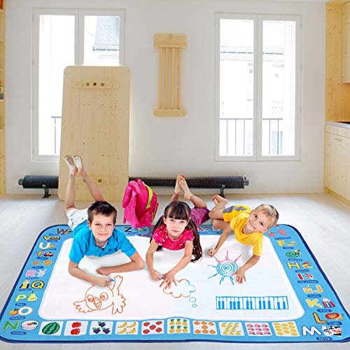 image for Water Doodle Mat, YEEGO Magic Doodle Water Drawing Mat Extra Large Siz