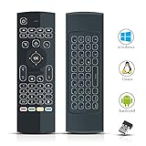 Air Mouse Remote for Android TV Box, 2.4G MX3 Pro Mini Wireless Keyboard Mouse, IR Learning Remote Contols with Backlit, Air Fly Mouse Control for Nvidia Shield, Raspberry pi3 Smart TV HTPC PS3/4