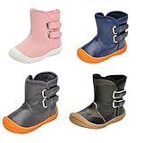 Infant Baby Boy Girl Snow Boots Rubber Sole Anti-Slip Warm Winter Prewalker Waterproof Toddler Shoes