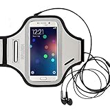 Galaxy S7 Armband, SPARIN Sports for Galaxy S7 / Galaxy S6 Edge / S6 / Galaxy S5, iPhone 6s / iPhone 6 with [ Water Resitant] [ Extra Extension Band ] [ 5.1 Inch] [Silver]