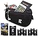 Money Belt for Secure Travel - RFID Blocking Slim Passport Holder - Hidden Waist Pouch for Cash, Credit Cards, Documents - Concealable Under Clothes, Water-Resistant Travel Belt for Men and Women